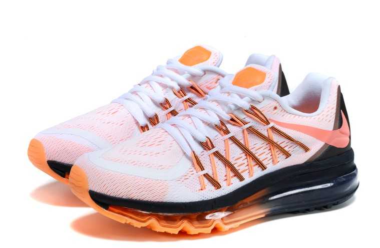 Nike Air Max 2015 Femme Cru Discount Basket Blanc Orange Noir